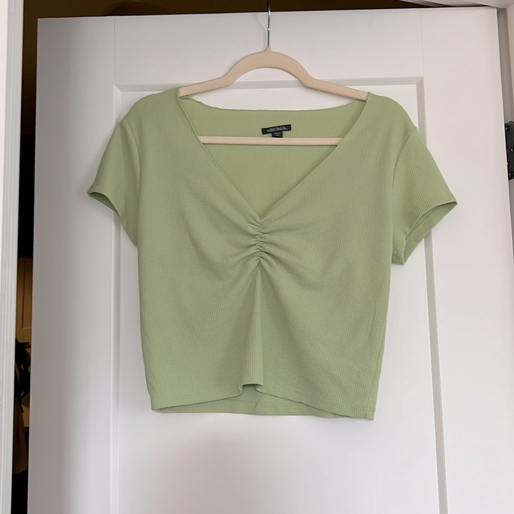 Ruched Green Tee
